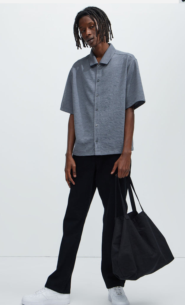 Premium Textured Shirt in Grey