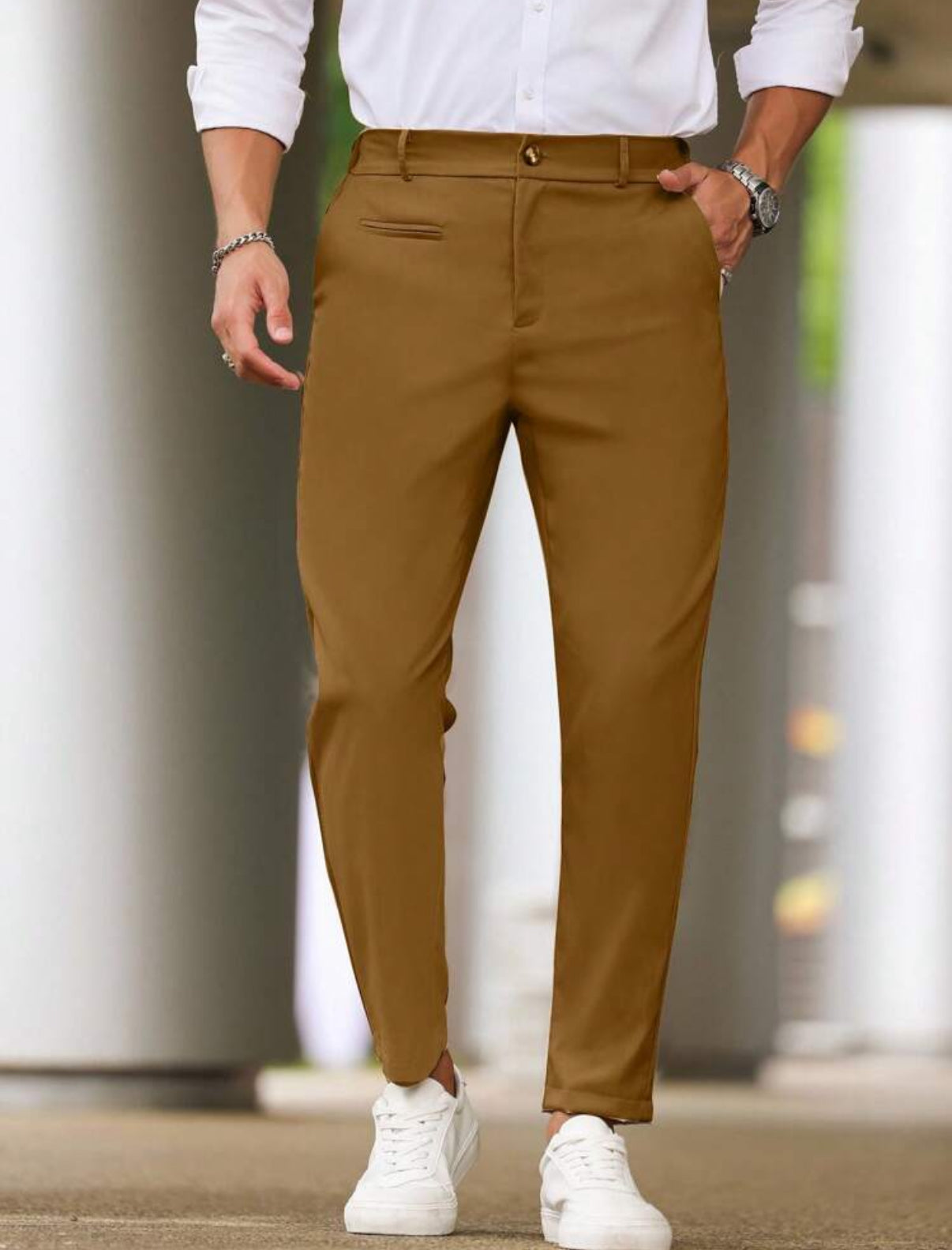 Straight pants in Brown