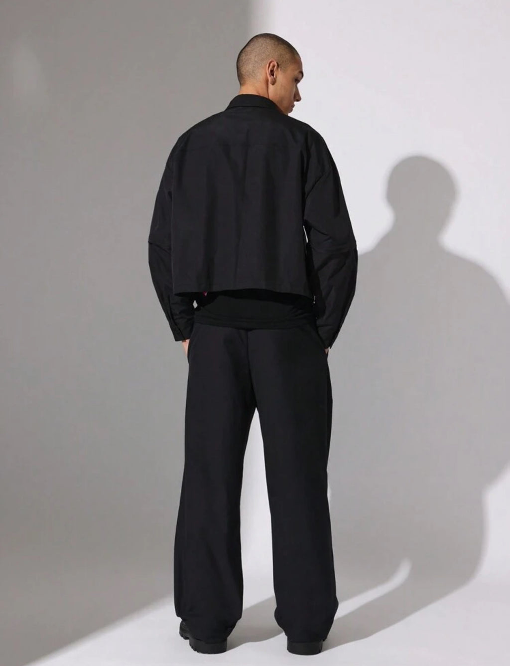 Adjustable Jacket & Shirt in Black