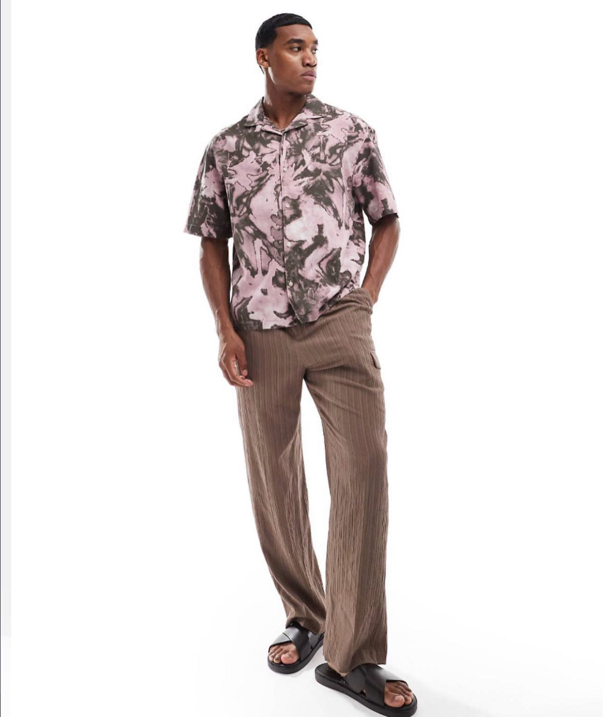 Oversized Shirt in Tie Dye Pink