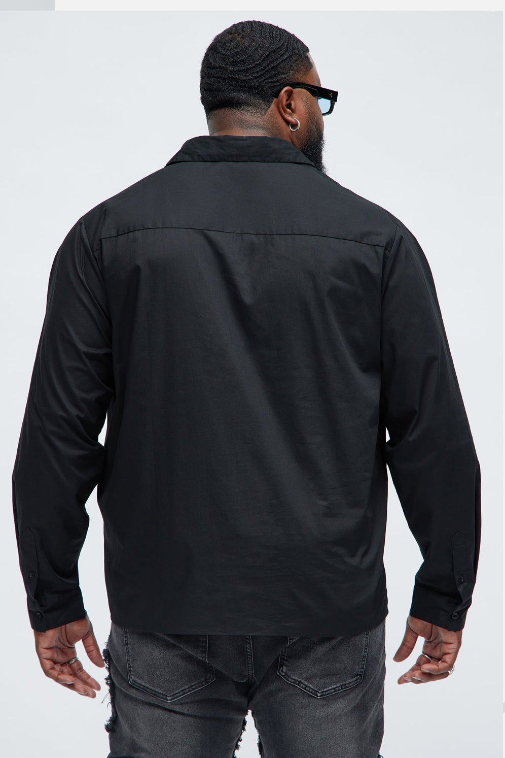 Popover shirt in Black