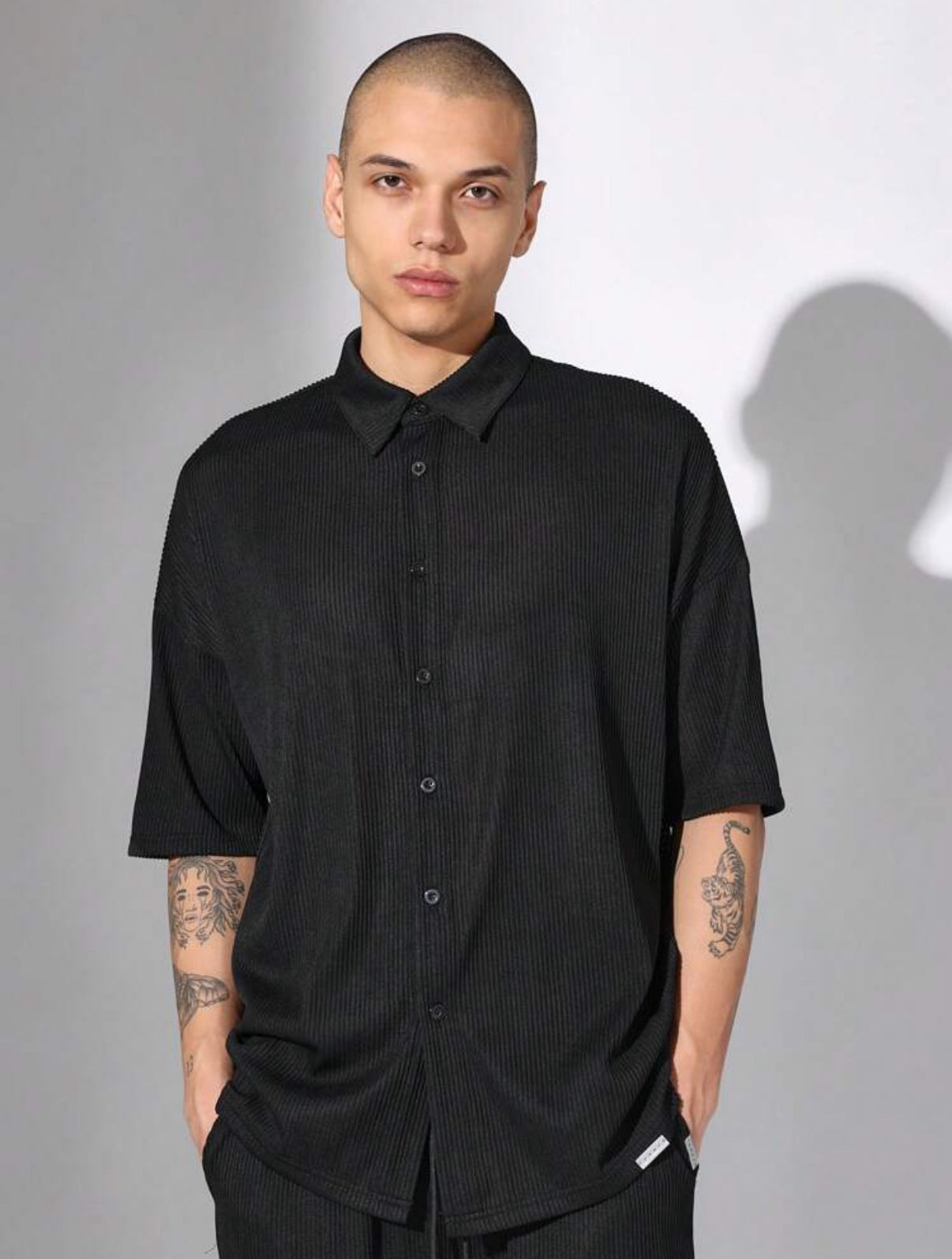 Premium Shirt and Pants 2 Piece Set in Black