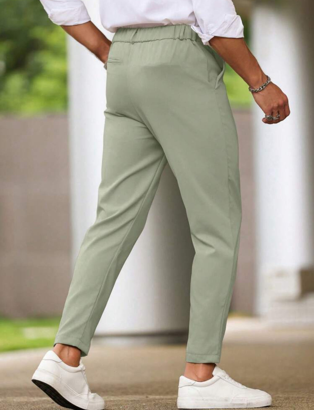 Straight pants in Green