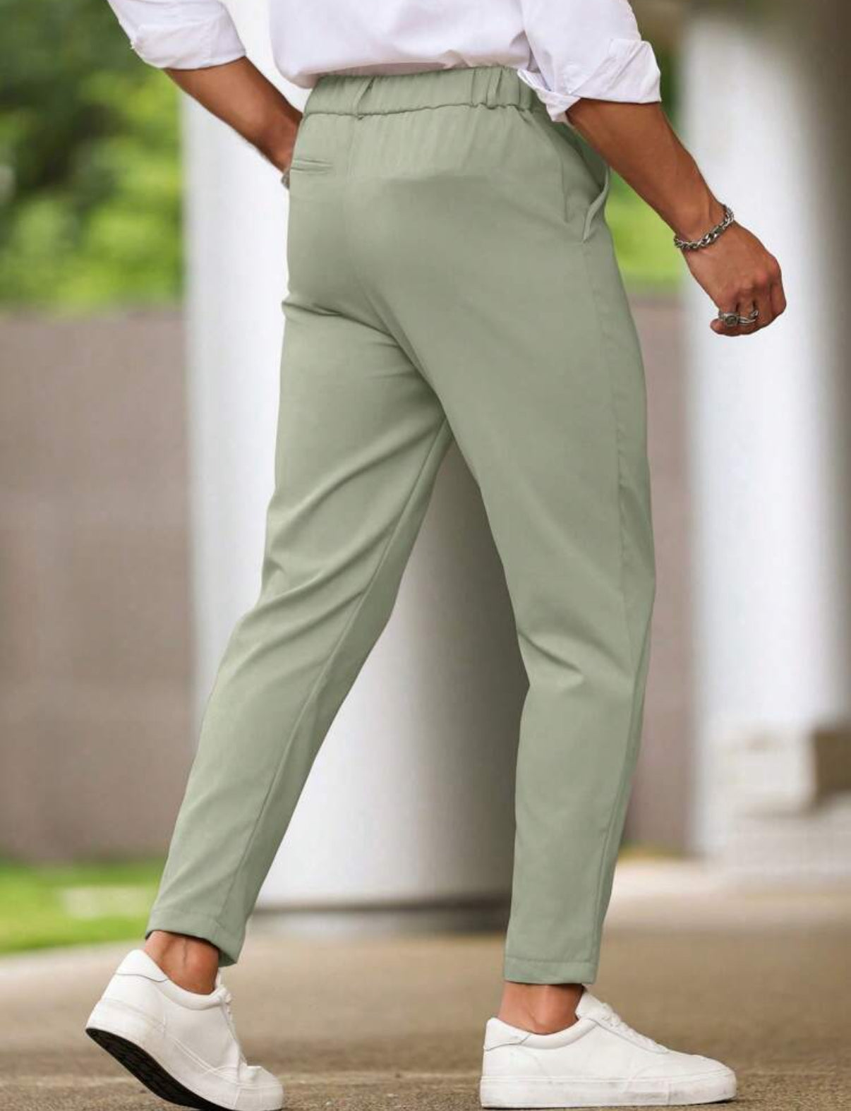 Straight pants in Green