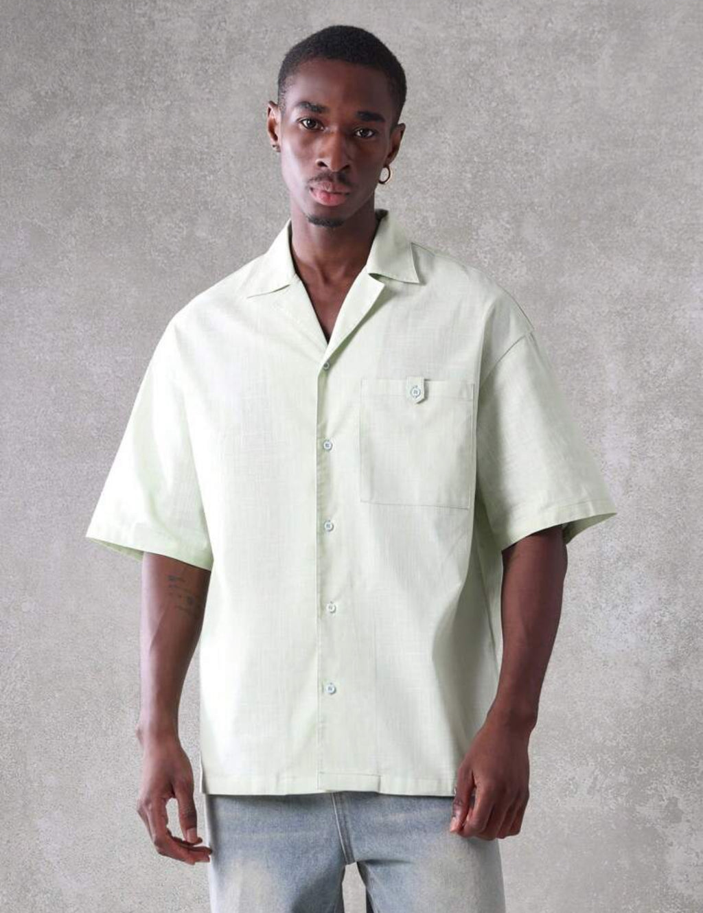 Premium linen shirt in mint