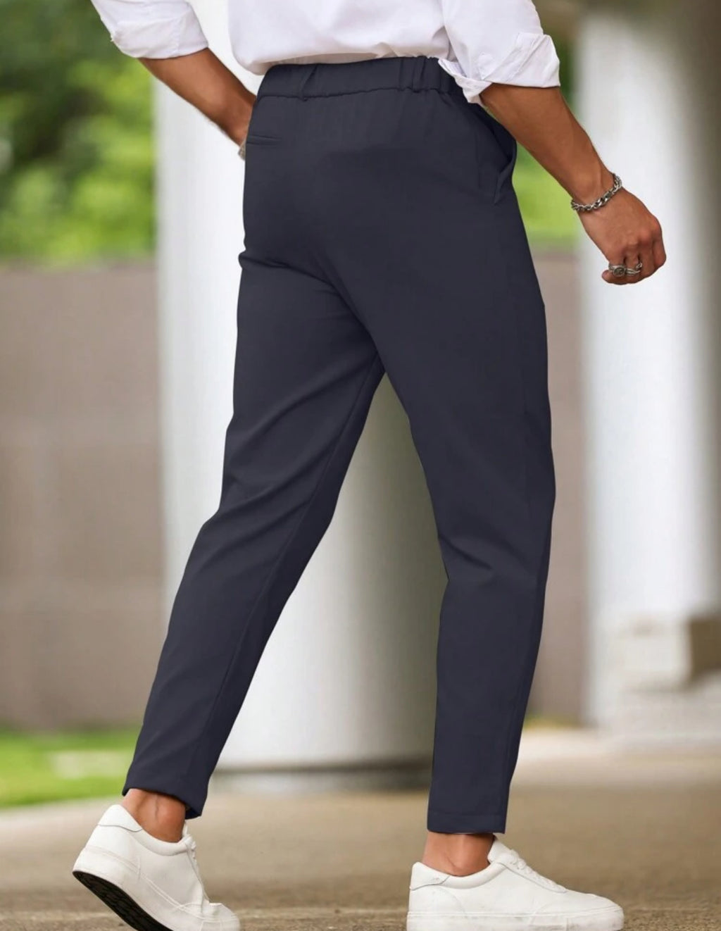 Straight pants in navy