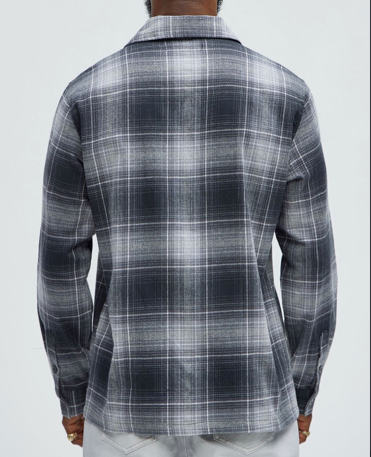 Heavy Checked Shirt in Grey