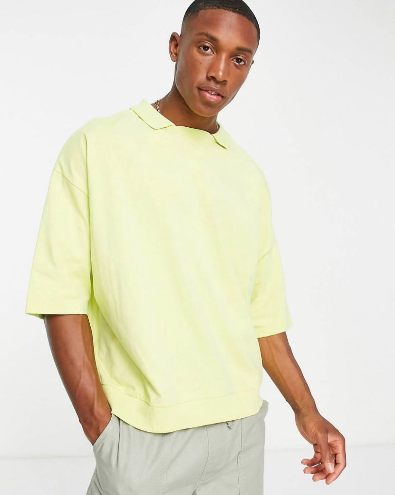 Polo Shirt in Neon Green