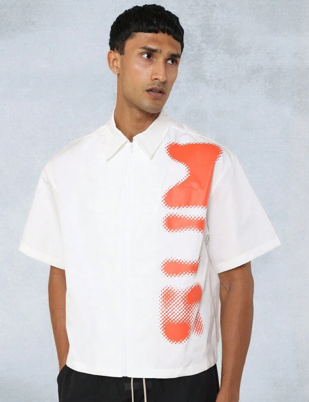 Oversized Shirt with print in White