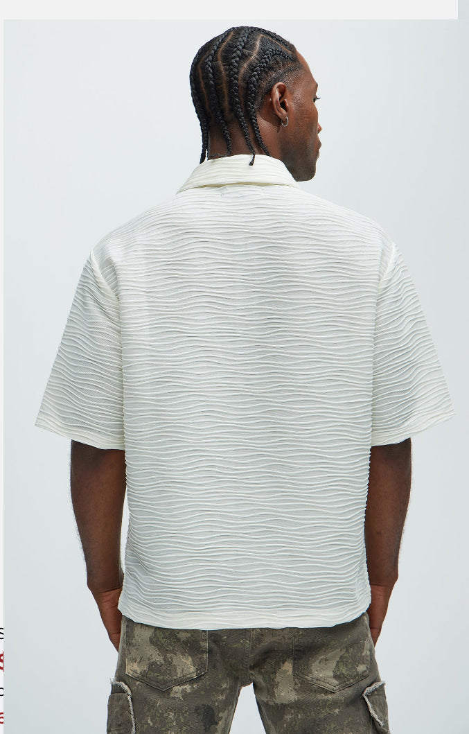 Premium Wavy Shirt in White