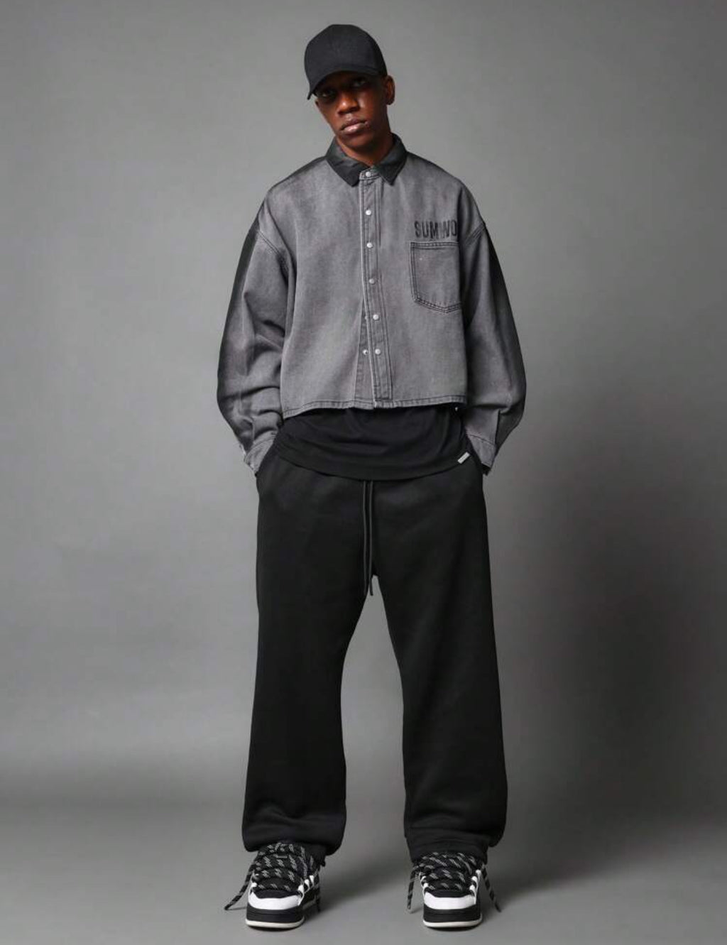 Oversized jacket in grey