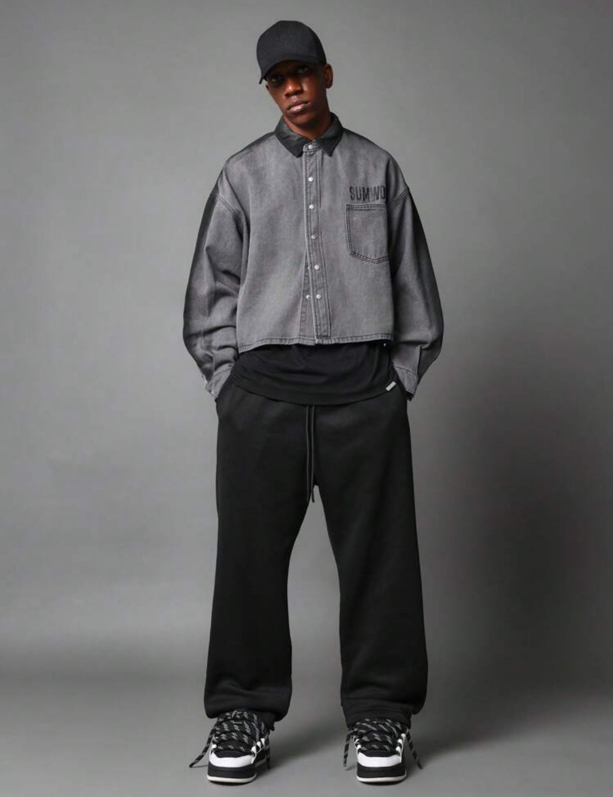 Oversized jacket in grey