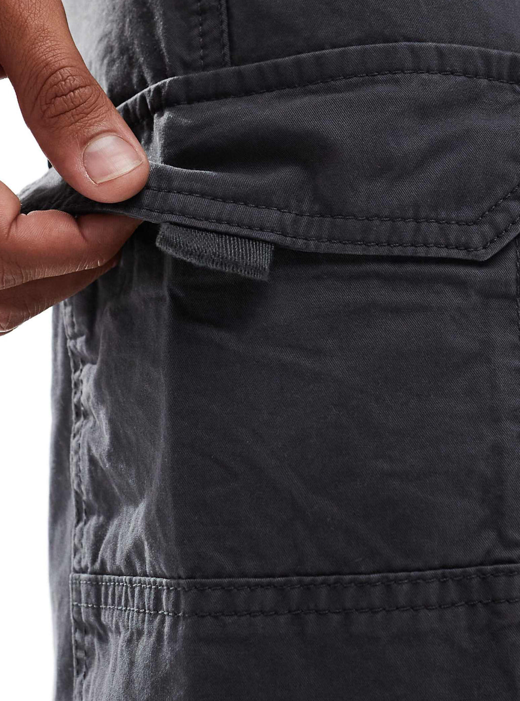 Wide Leg Pants with Side Pockets in Pale Grey