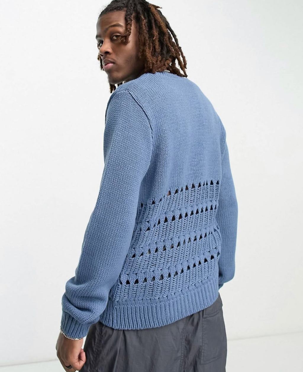 Knitted Sweatshirt in Blue
