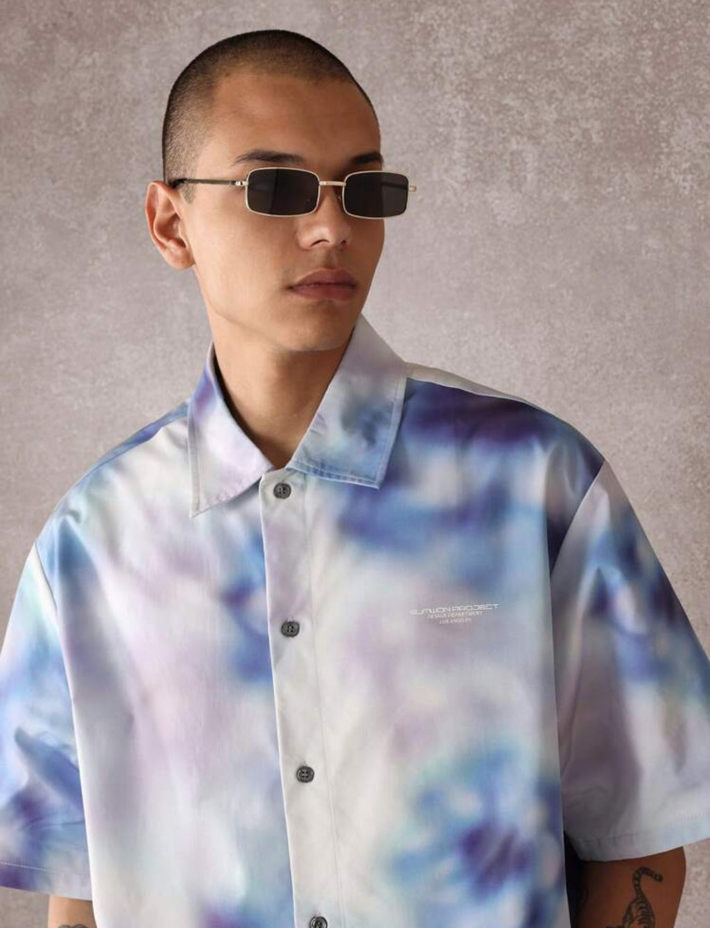 Boxy fit shirt in tie dye