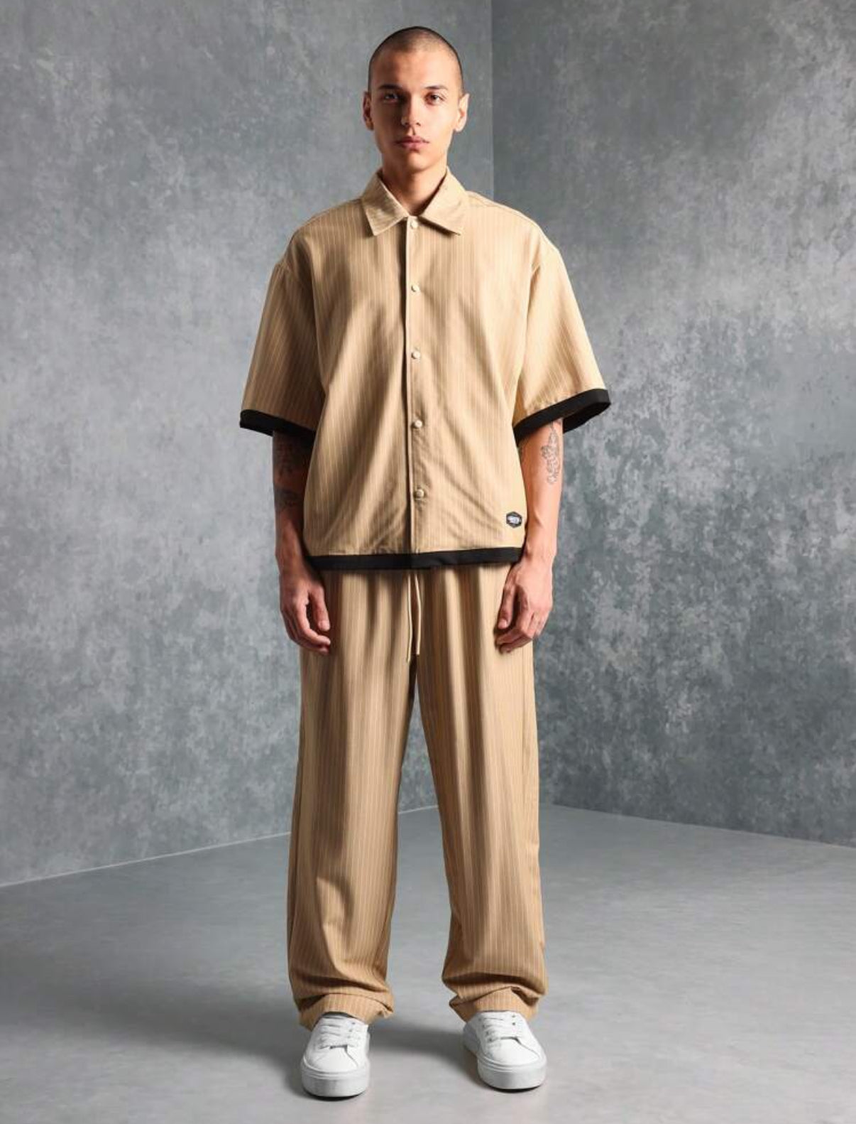Oversized Shirt and Pants 2 Piece in Brown