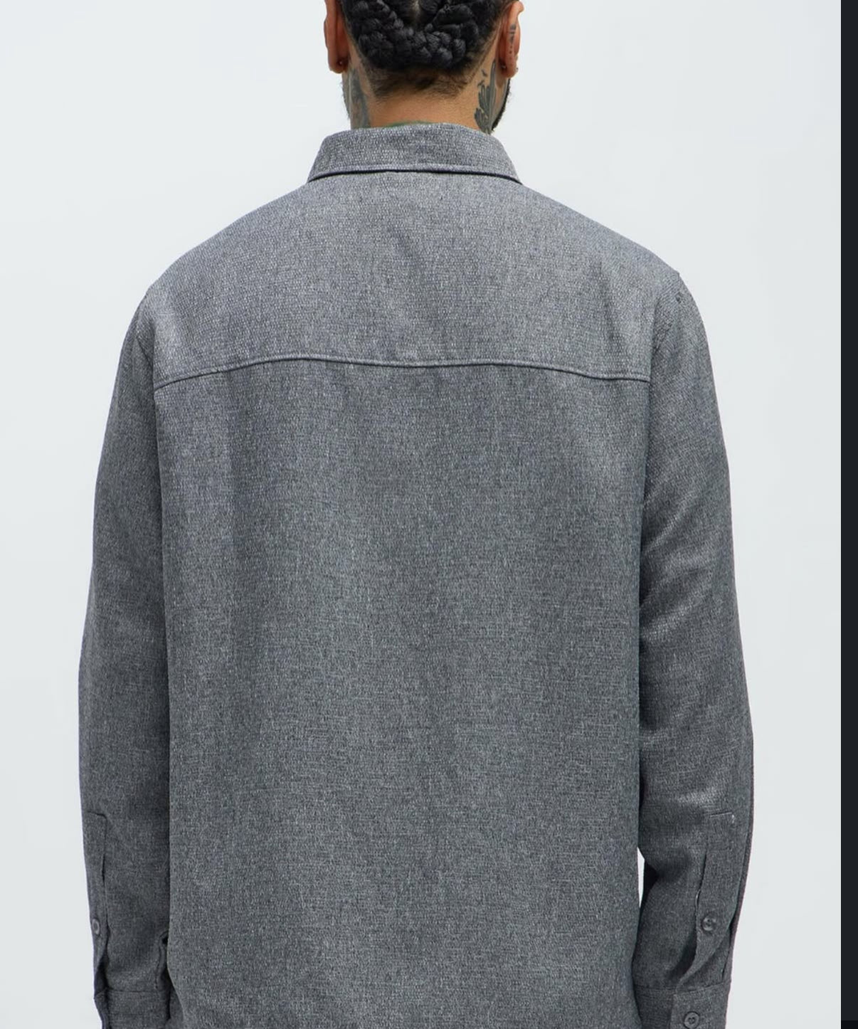 Overshirt with Pocket in Grey