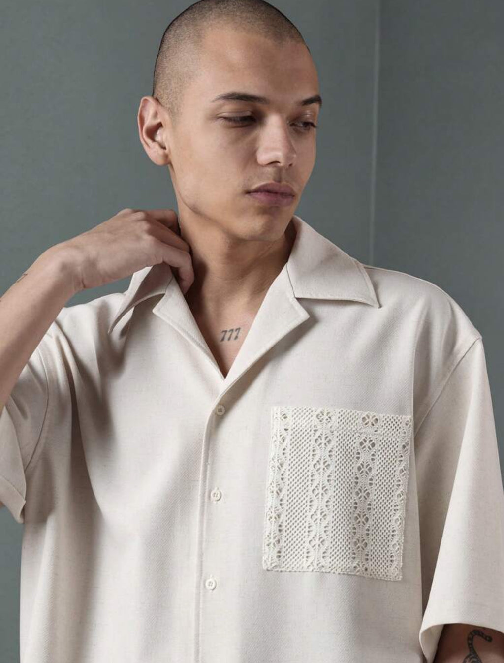 Premium Boxy Shirt in Beige