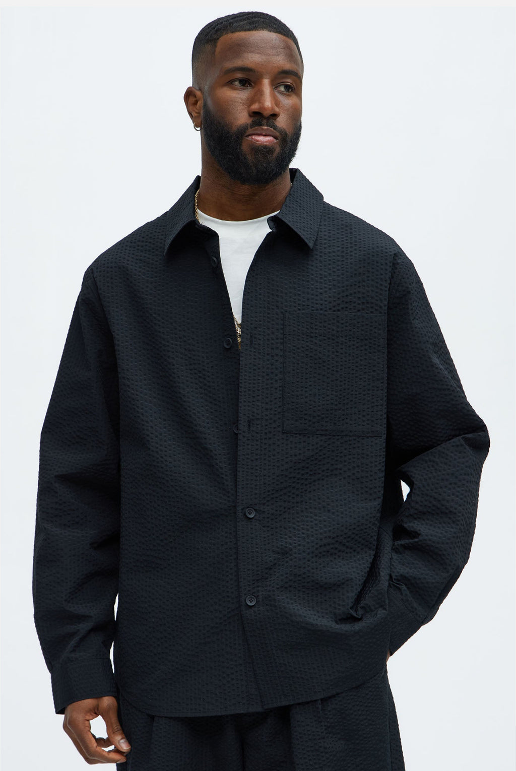 Long Sleeve button up shirt in black