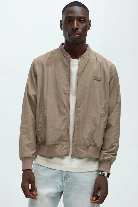 Bomber jacket in beige