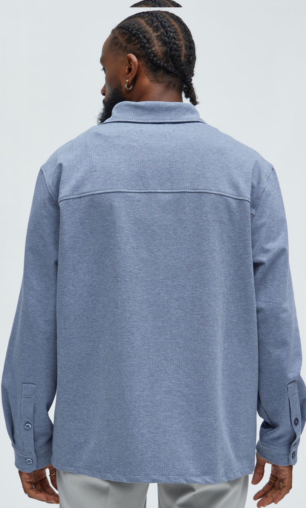 Button up shirt with cool pocket in blue