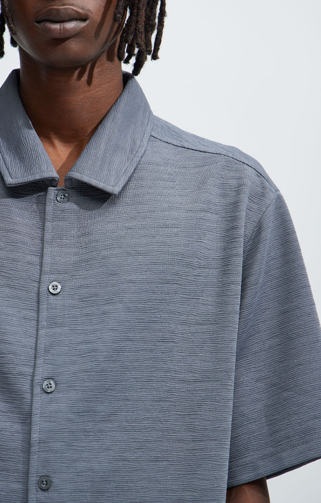 Premium Textured Shirt in Grey
