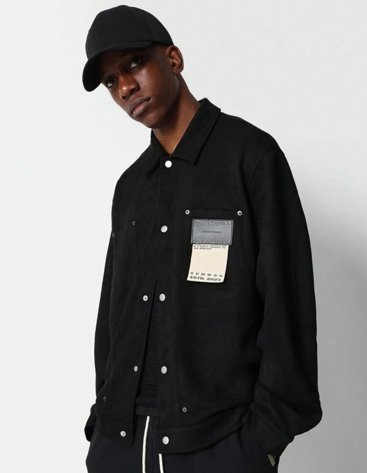 Sumwon Jacket in Black with back Print