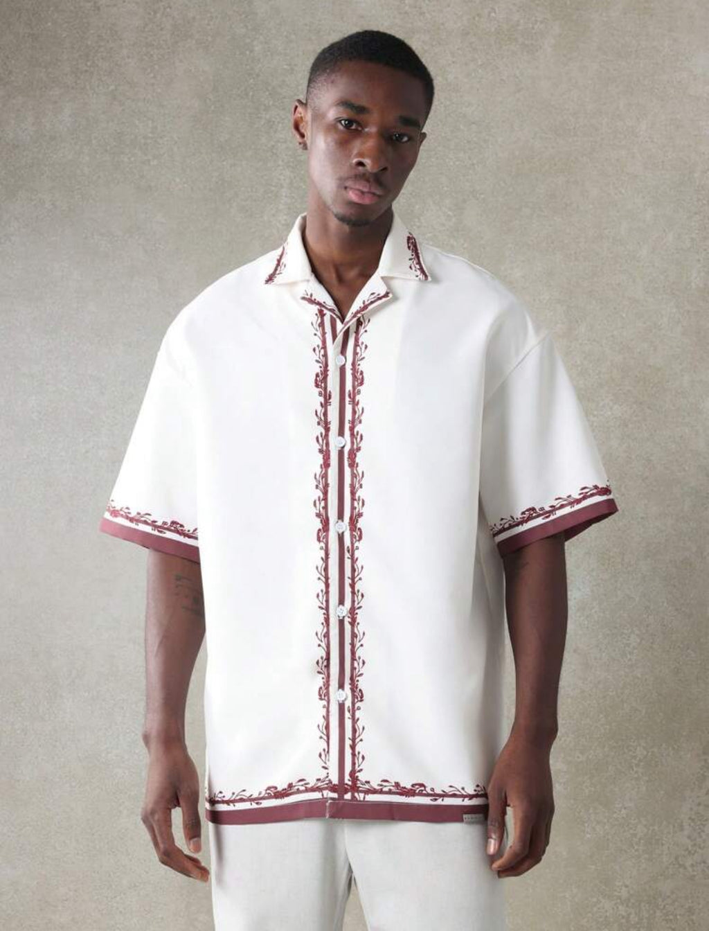 Luxury Resort Button up shirt in white with back print