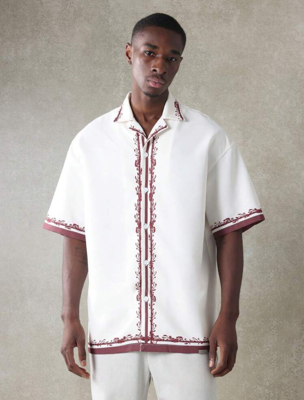Luxury Resort Button up shirt in white with back print