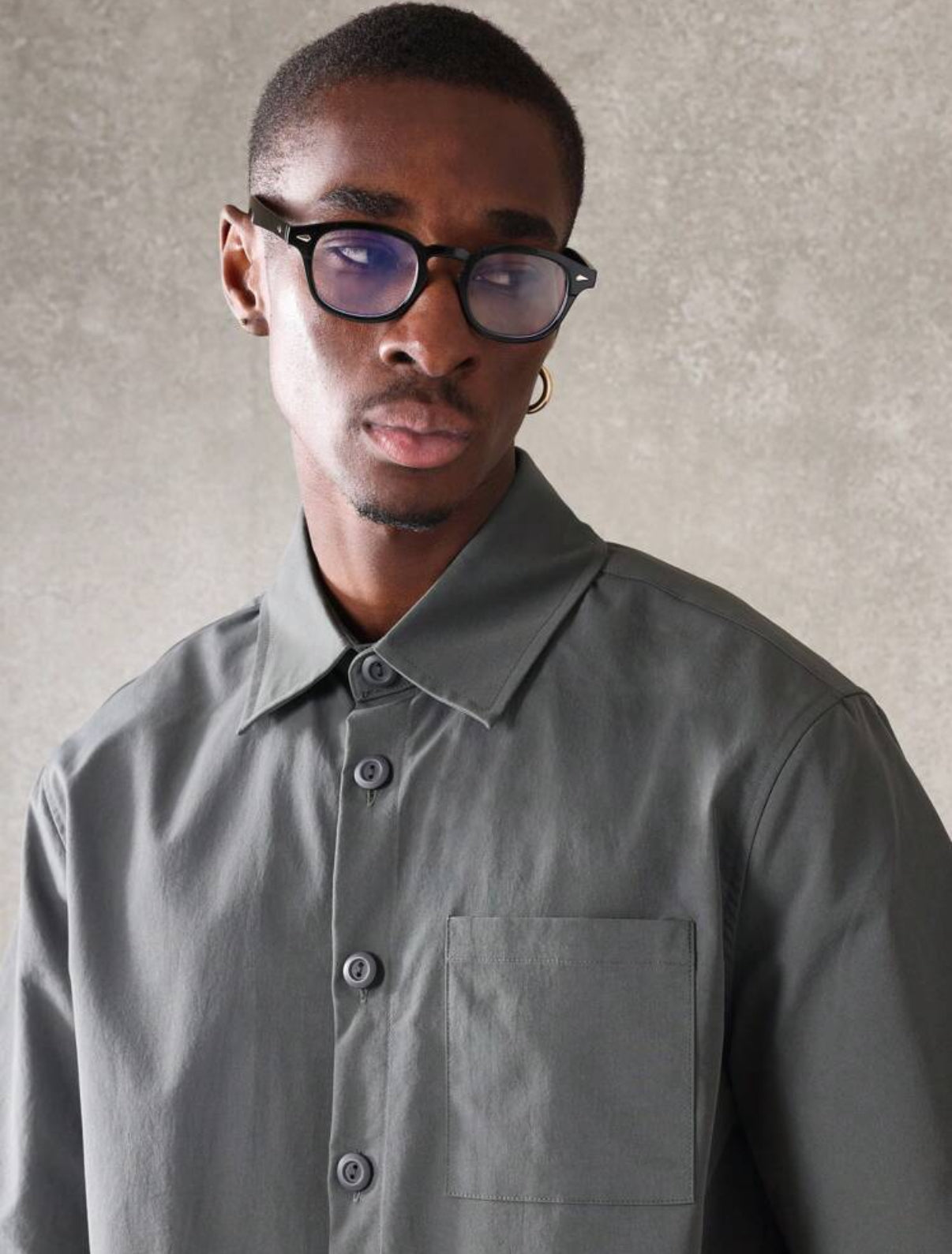 Heavy boxy fit shirt in grey