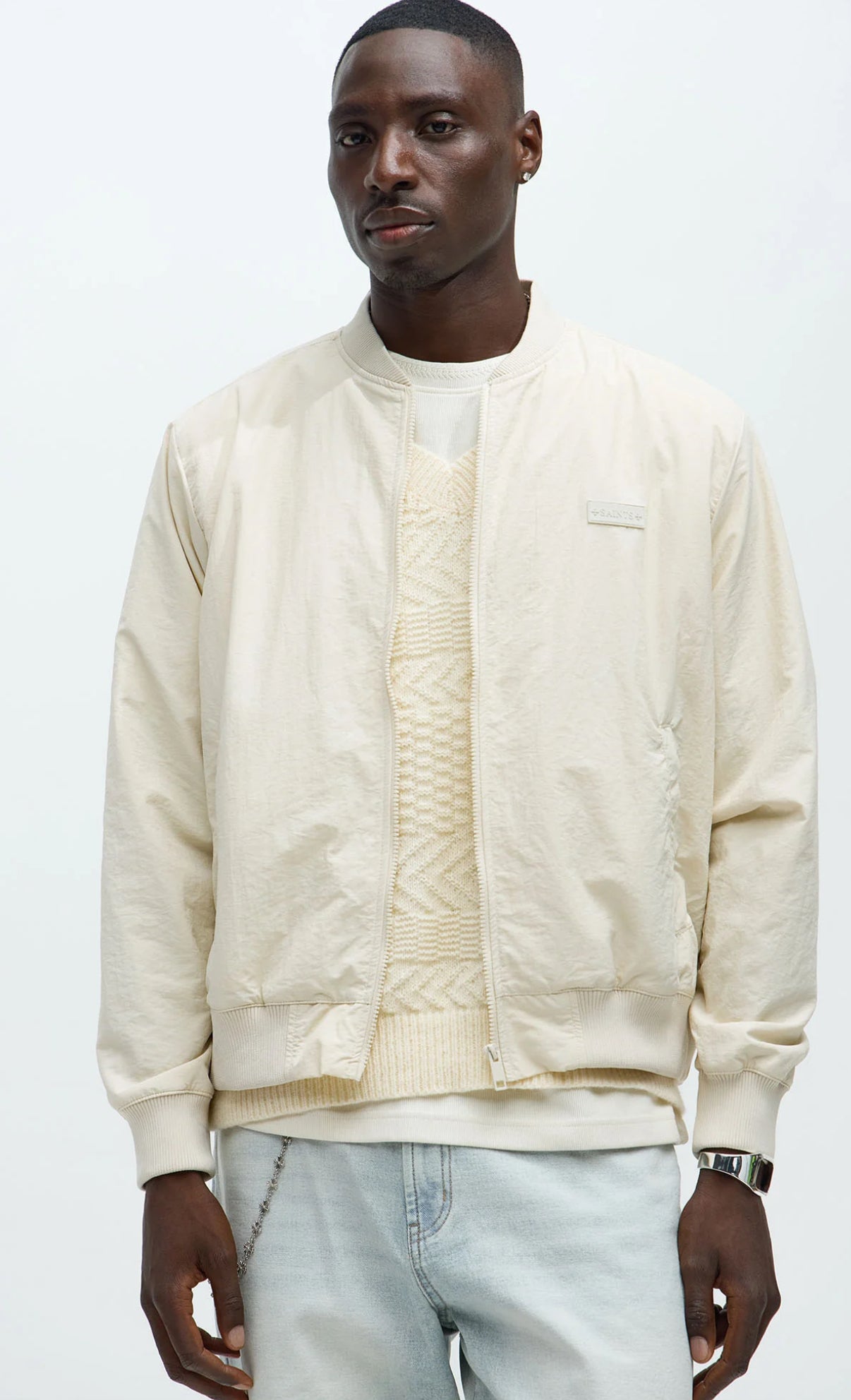 Bomber Jacket in beige