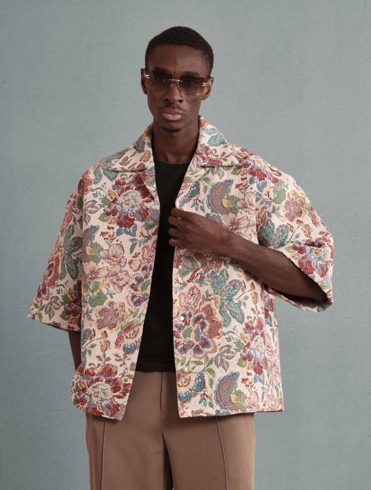 Tapestry Jacquard Shirt in Floral