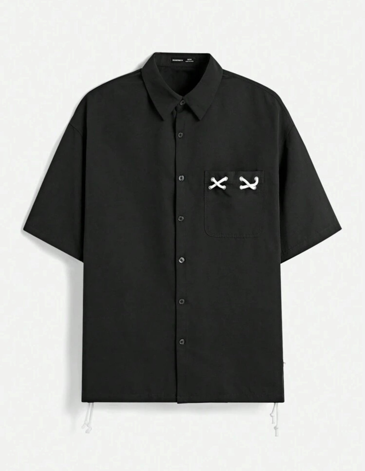 Premium Shirt with lace detail in black