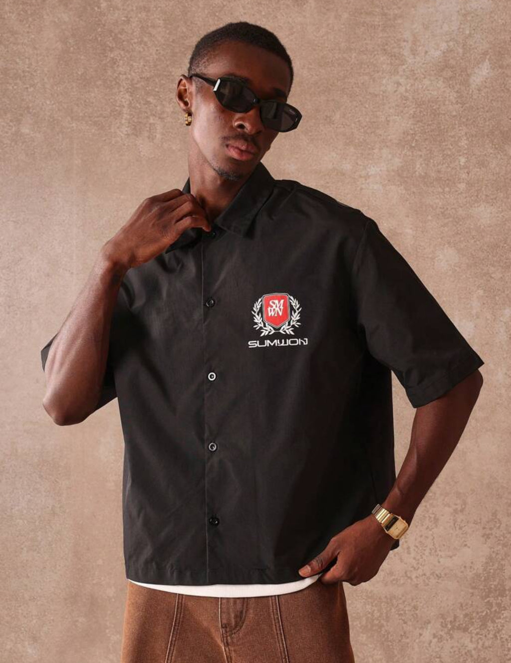 Sumwon premium boxy fit short with back print