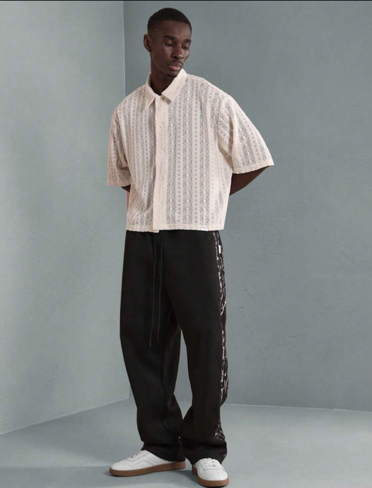 Premium Textured Shirt in Ecru