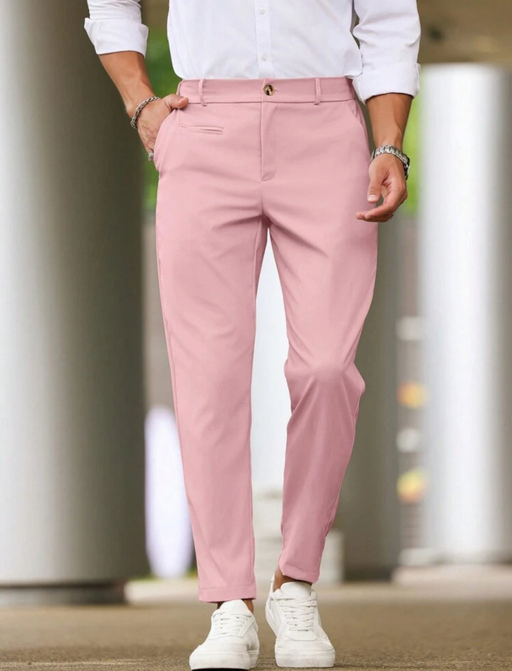 Straight pants in Pink