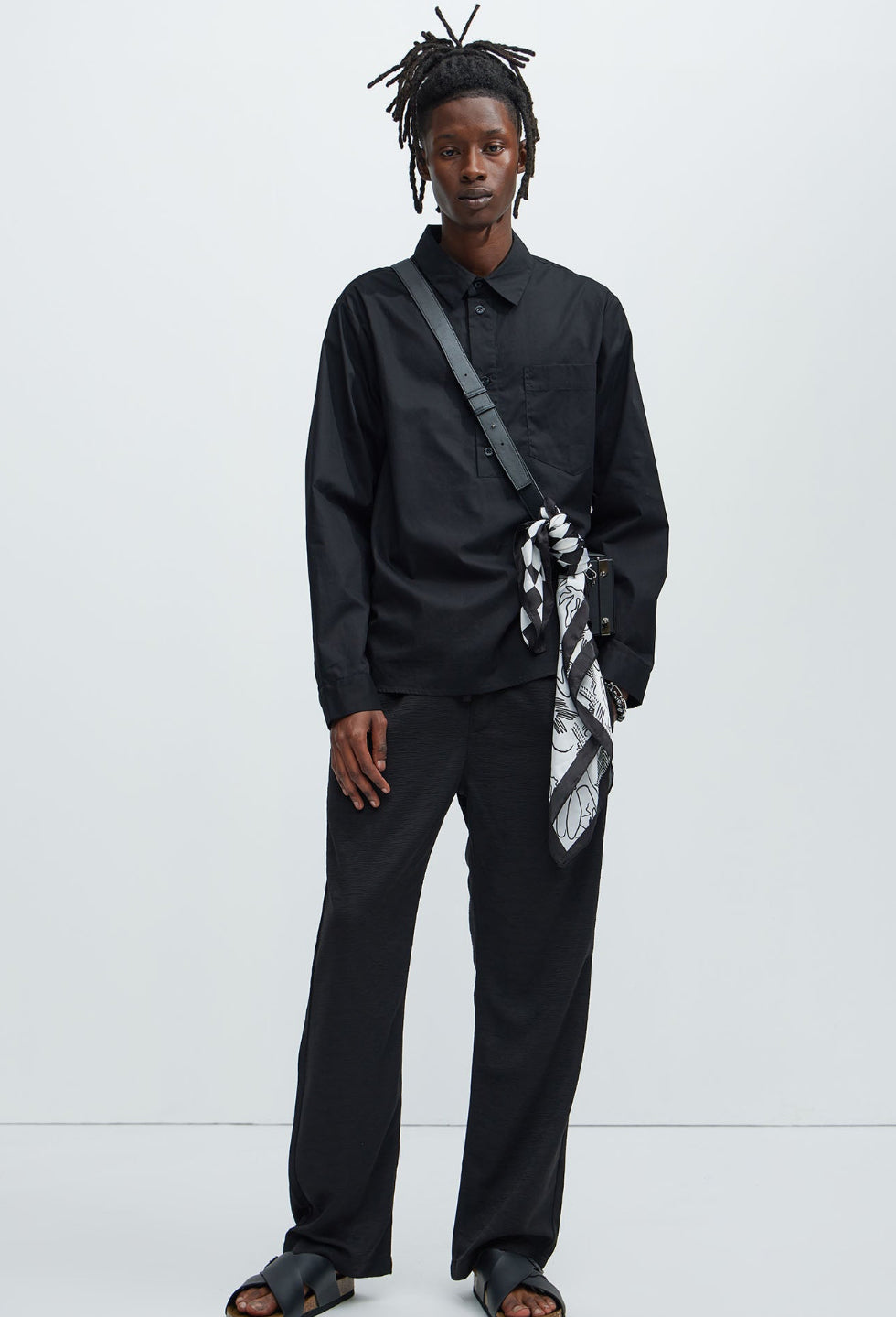 Popover shirt in Black