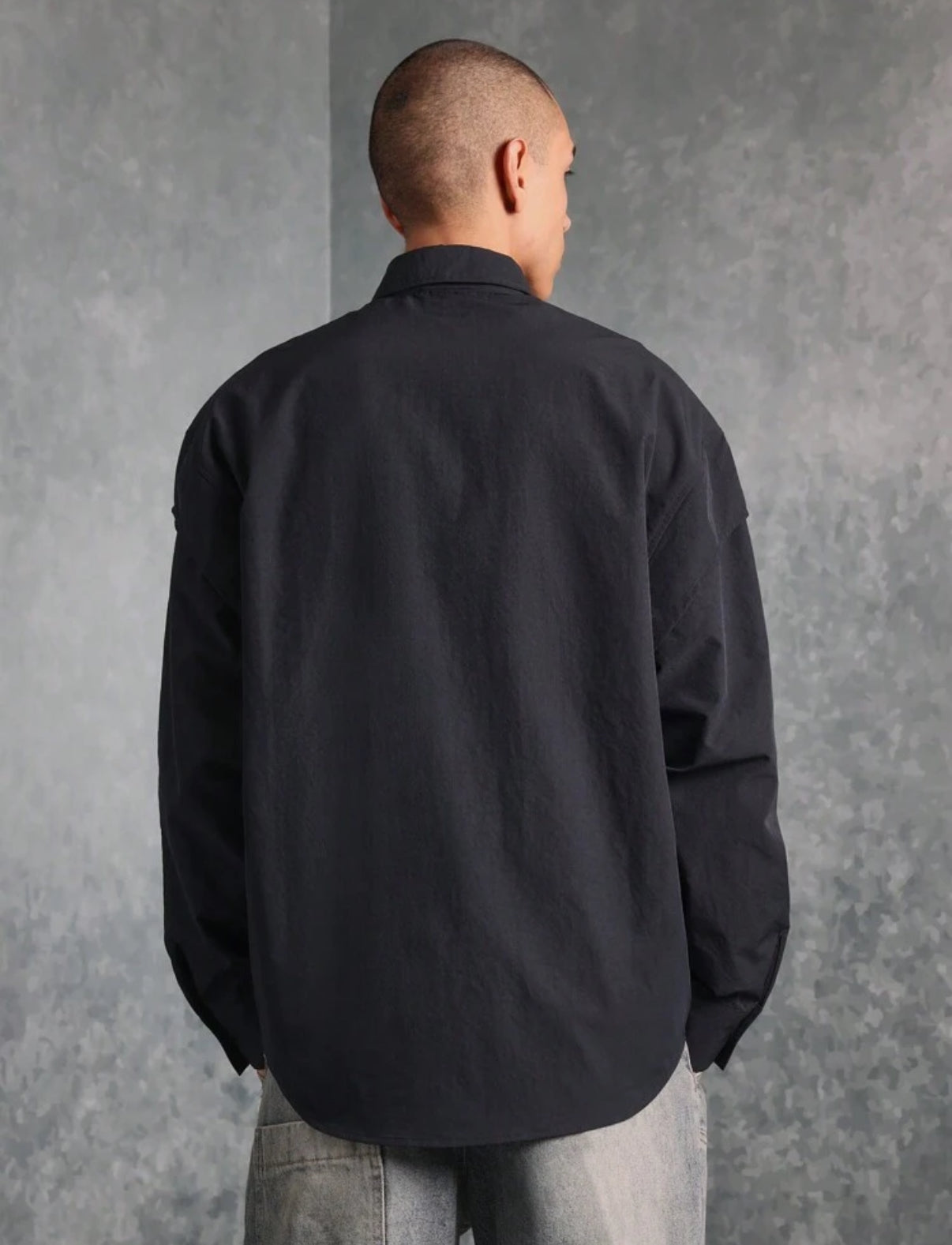 Oversized jacket in black