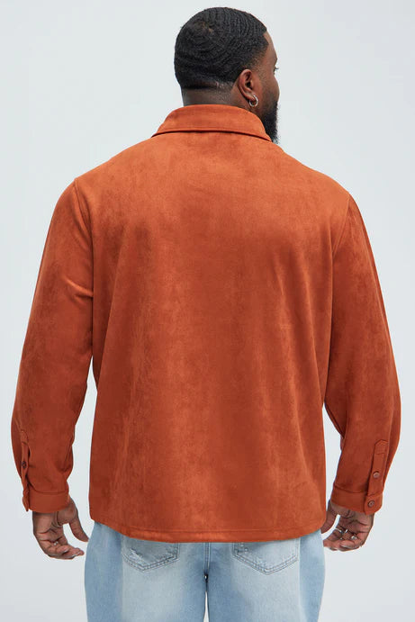 Velvet shirt in orange