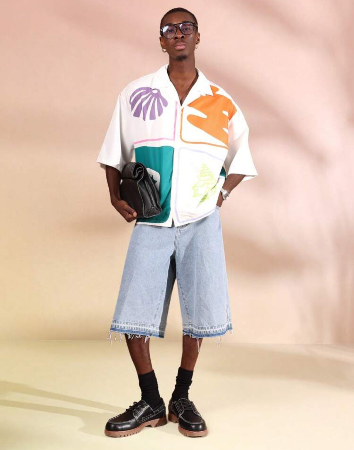 Oversized Shirt in Floral White