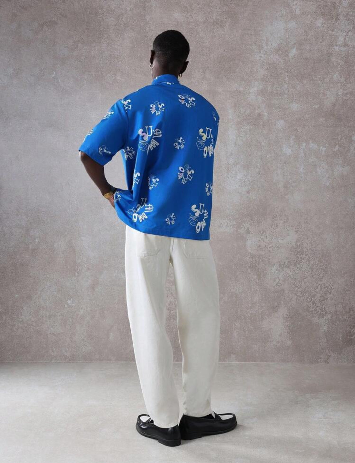 Boxy fit shirt in blue