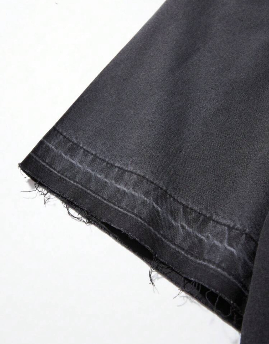 Oversized denim shirt in faded black