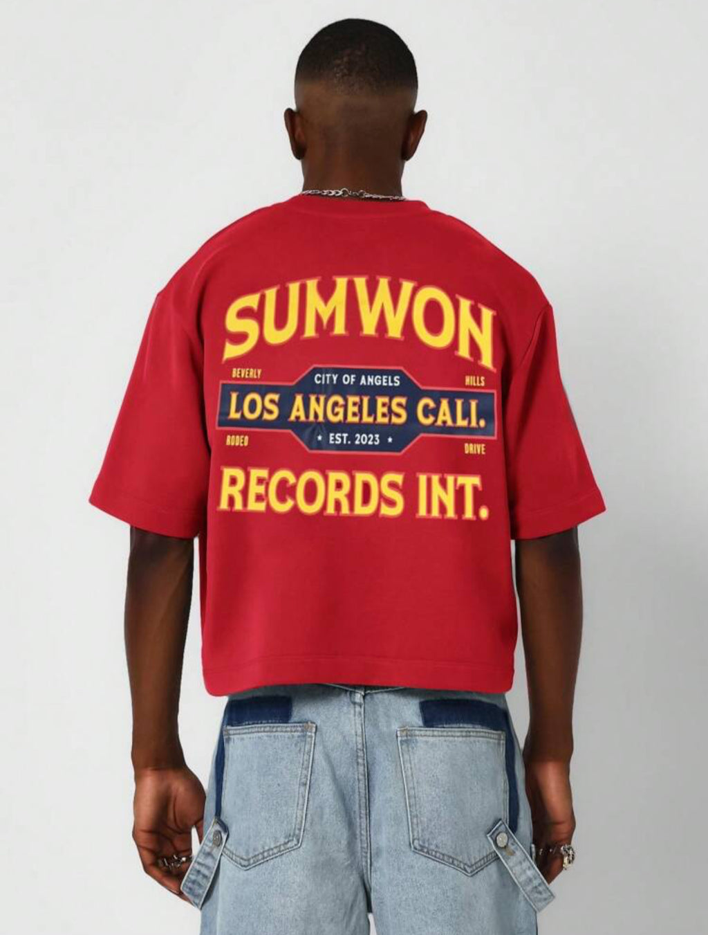 Sumwon Boxy Fit with Prints in Red