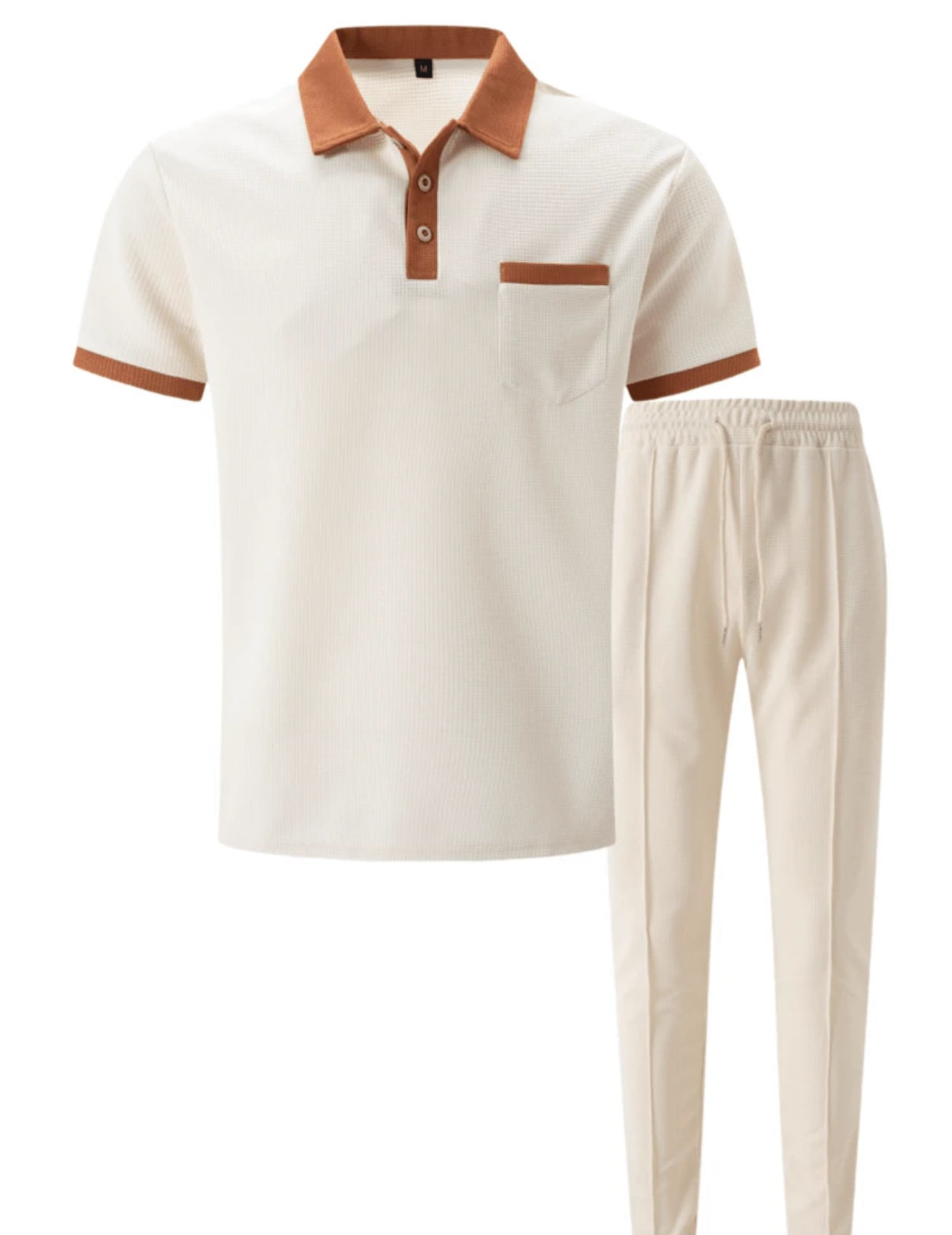 2 piece in beige and off white