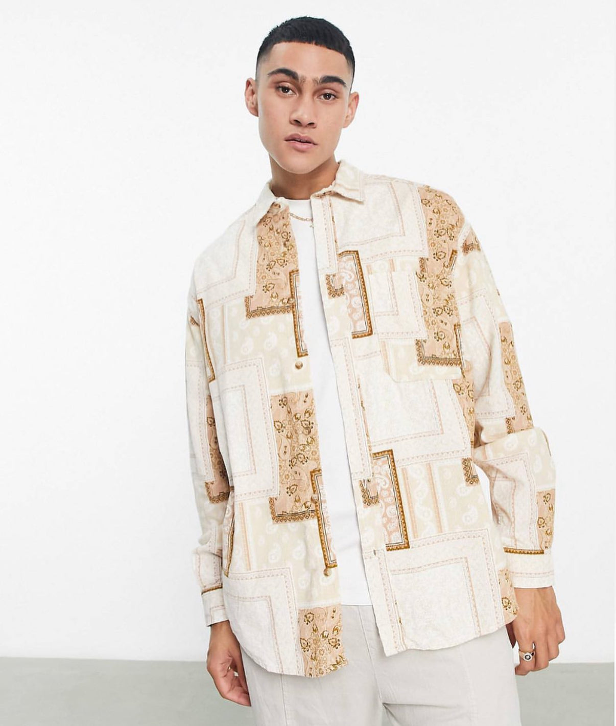 Corduroy Shirt in Beige