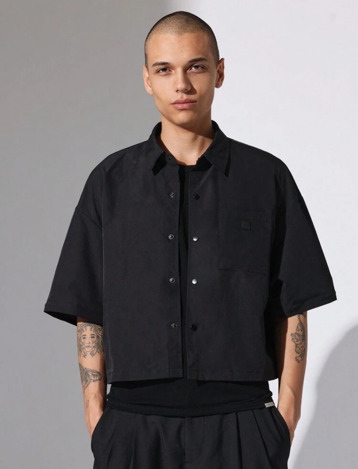 Adjustable Jacket & Shirt in Black