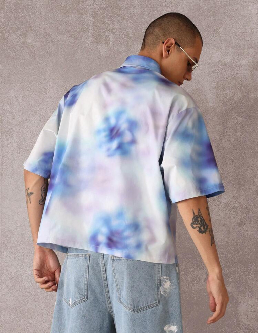 Boxy fit shirt in tie dye