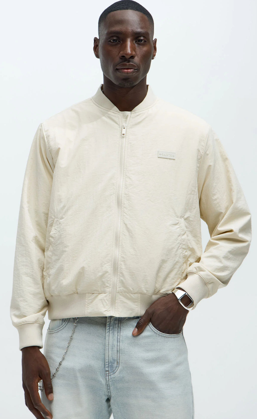 Bomber Jacket in beige