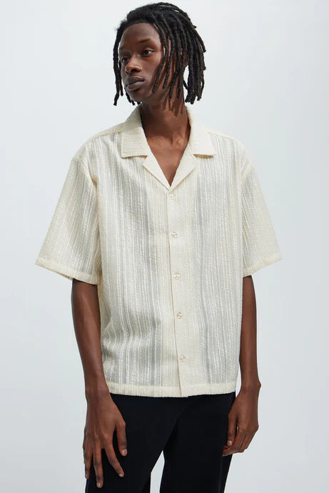 Premium revere collar shirt in white