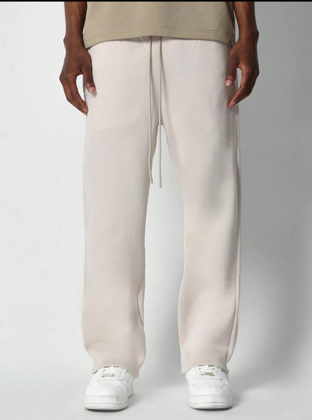 Drawstring Jogger in Beige